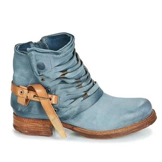 Damen Knöchel Schuhe Eleganter Stil Hochwertiges Synthetisches Material R&B