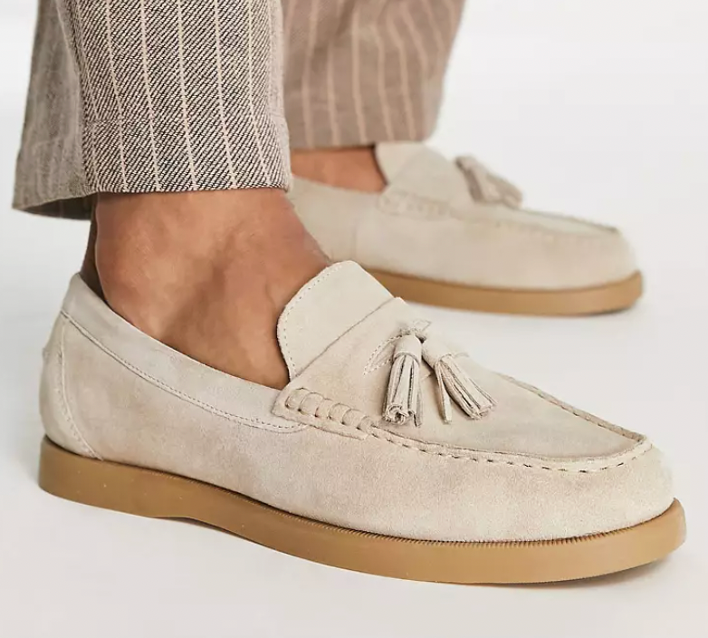 R&B | Slipper Beige Herrenschuhe Mokassins