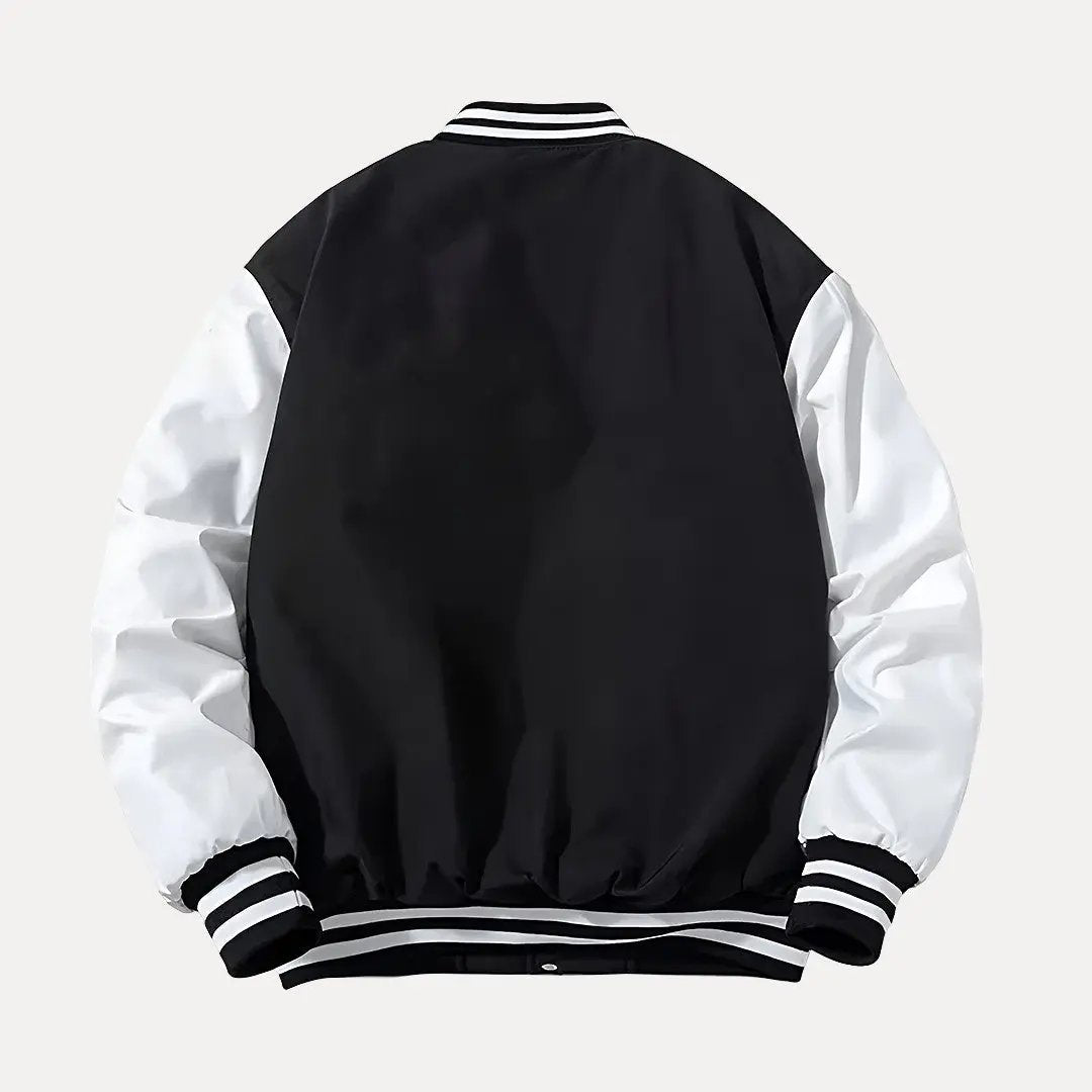 R&B | Patchwork Abnehmbarer Kapuze Varsity Jacke