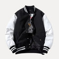 R&B | Patchwork Abnehmbarer Kapuze Varsity Jacke