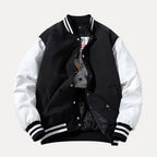 R&B | Patchwork Abnehmbarer Kapuze Varsity Jacke