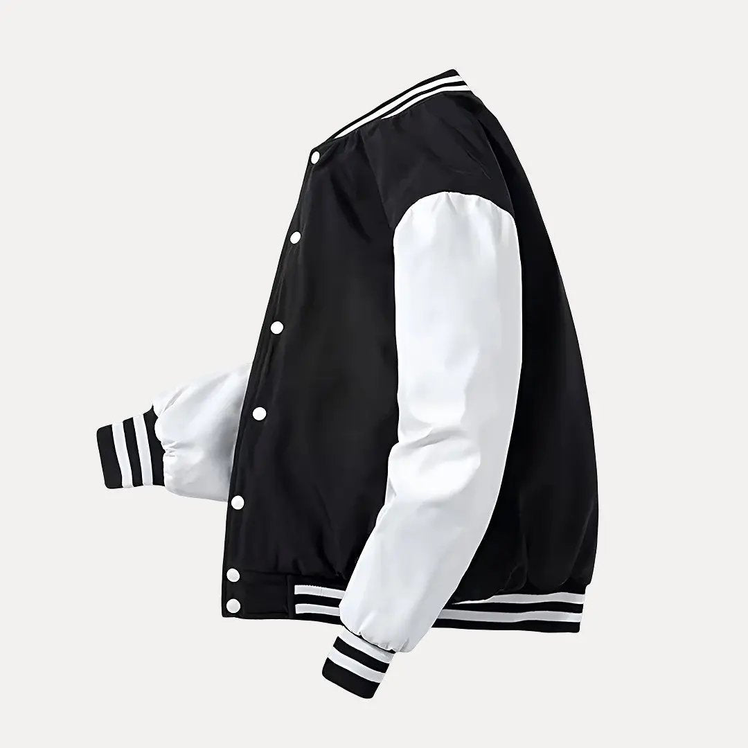 R&B | Patchwork Abnehmbarer Kapuze Varsity Jacke