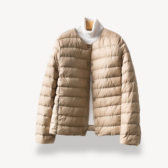 R&B | Damen Leichte Winterjacke mit Knopfverschluss und Tailliertem Schnitt