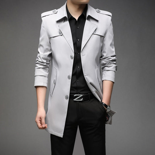 R&B | Herren Stilvoller Trenchcoat - Wasserdicht & Winddicht