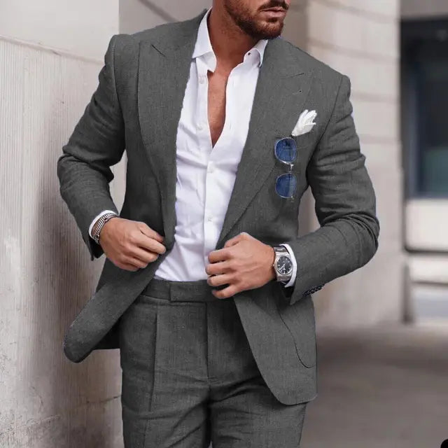 R&B | Einfacher Business Blazer und Hose Satz für Herren