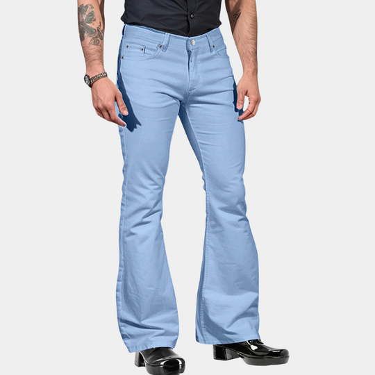 R&B | Schlaghosen Hohe Taille Maßgeschneiderte Passform Baumwollmischung Retro Stil