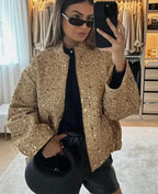 EB | Pailletten-Jacke für Frauen : Trendy 2024
