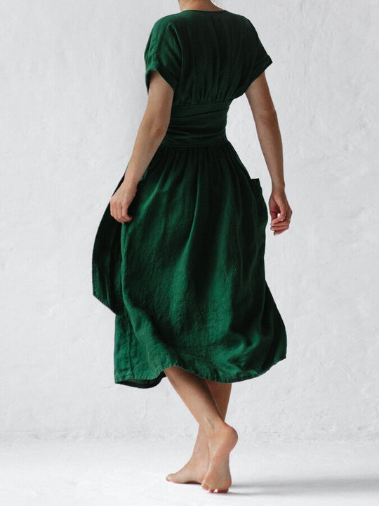R&B | Leinen Wickelkleid