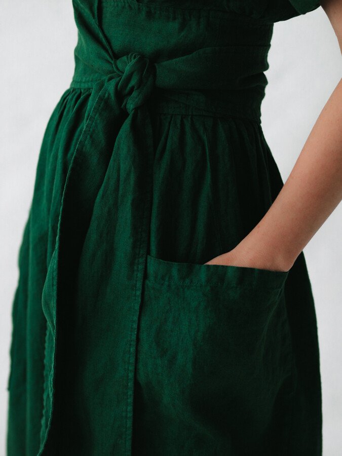 R&B | Leinen Wickelkleid