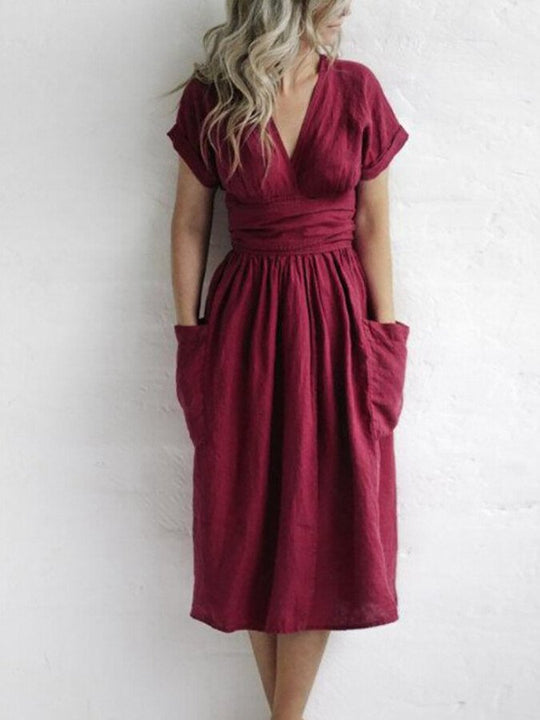 R&B | Leinen Wickelkleid