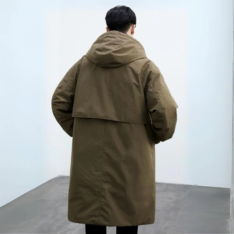 R&B | Herren Warm Wasserfest Trench - Elegantes Gestepptes Puffer Design
