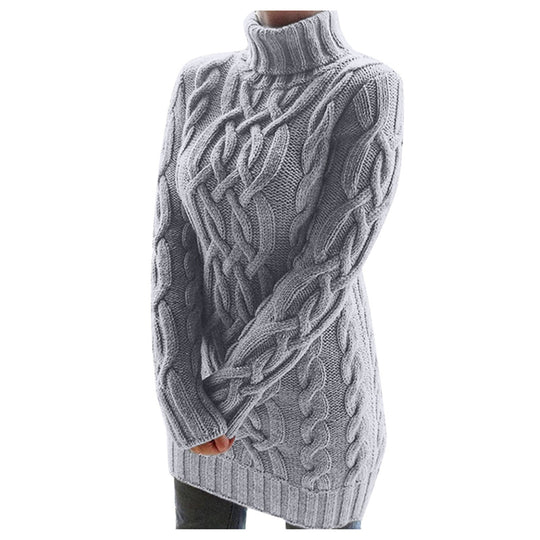 R&B | Strick Rollkragenpullover Kabelstrick Warm und Komfortabel