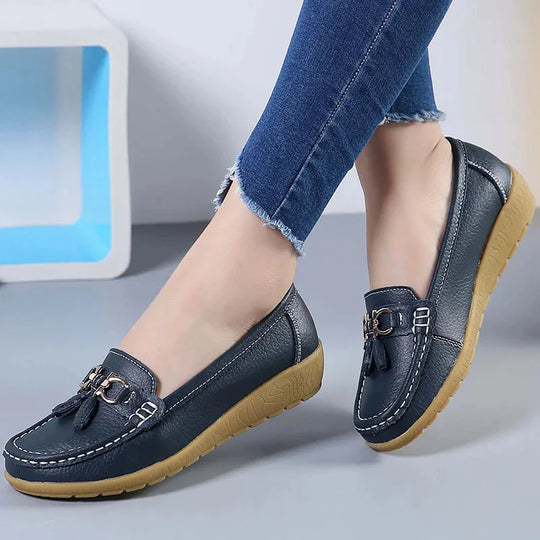 Loafers - Horsebit - Bequem - Slip On Schuhe - Damenschuhe R&B