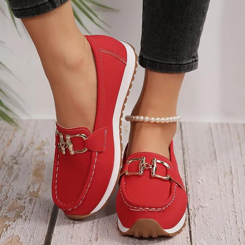 Loafer - Metall Schnalle - Slip-On - Ge shoes - Damenschuhe R&B