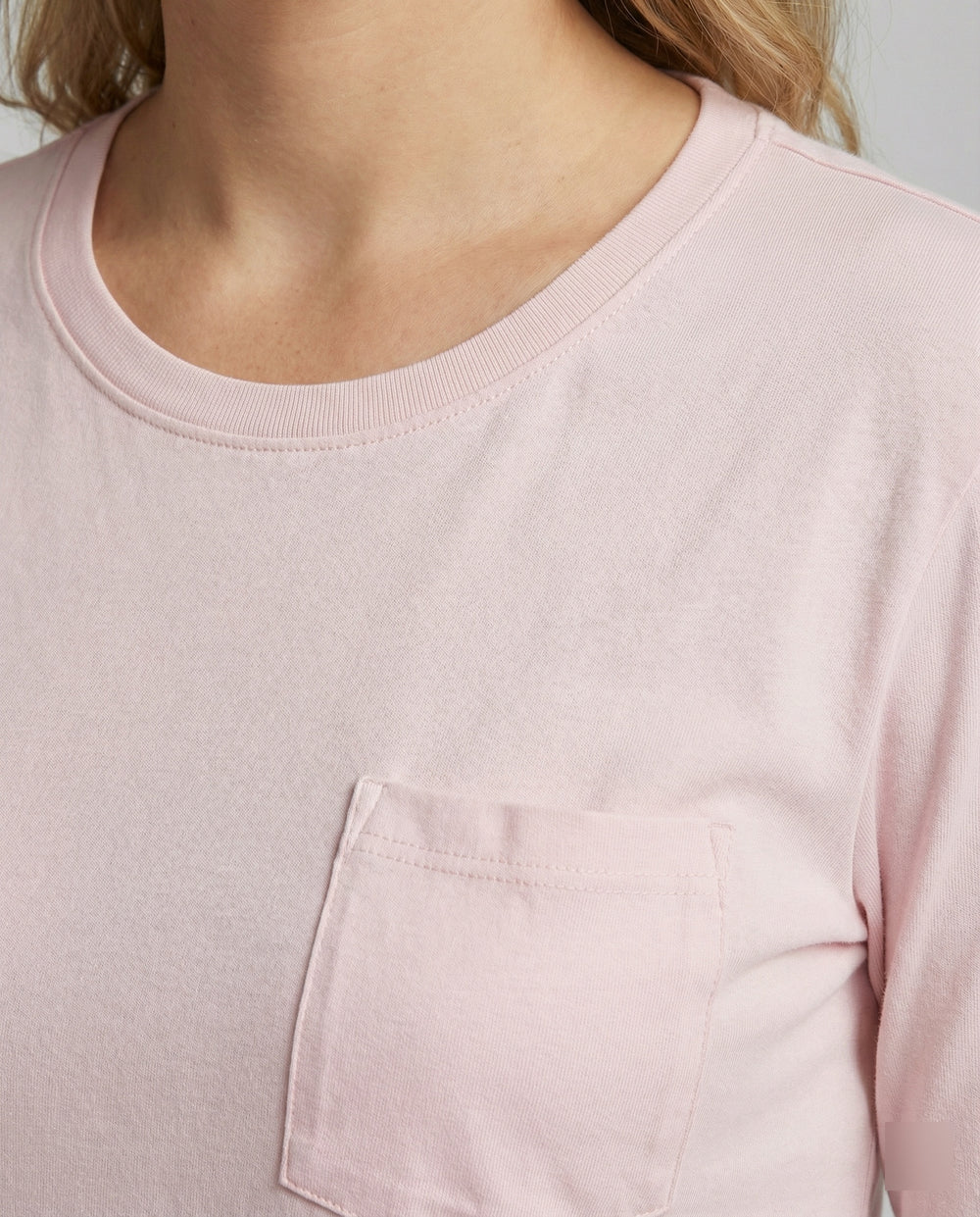 Lockeres Damen Langarmshirt mit Tasche Rundhals Koreanischer Stil Herbst