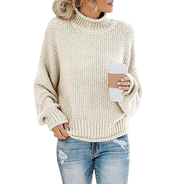 R&B | Dicke Strickpullover mit hohem Halsausschnitt