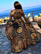 Wickelkleid | Boho Damenkleid mit Schlitz