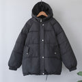R&B | Damen Locker Geschnittene Gepolsterte Winterjacke mit Kapuze und Taschen