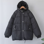 R&B | Damen Locker Geschnittene Gepolsterte Winterjacke mit Kapuze und Taschen