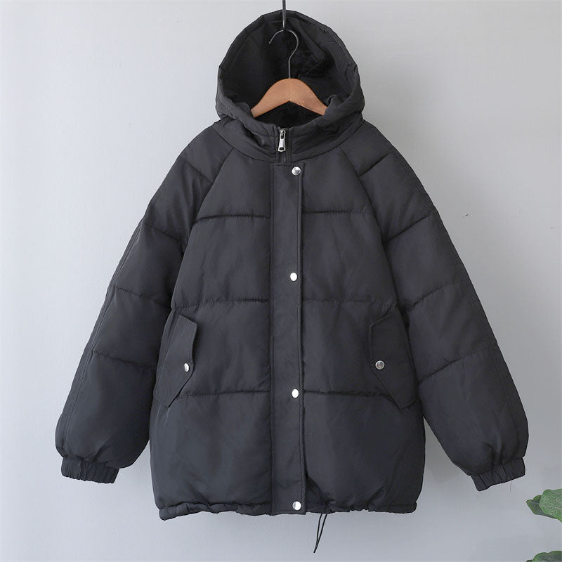 R&B | Damen Locker Geschnittene Gepolsterte Winterjacke mit Kapuze und Taschen