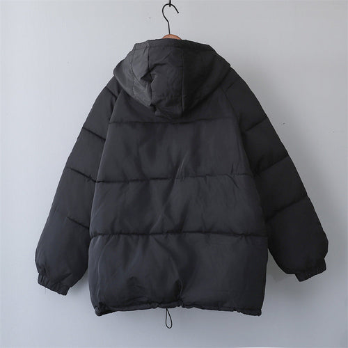 R&B | Damen Locker Geschnittene Gepolsterte Winterjacke mit Kapuze und Taschen