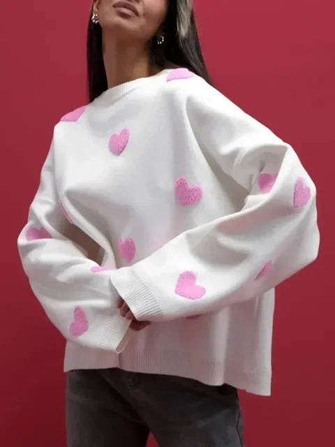 R&B | Pullover mit gestricktem Herz
