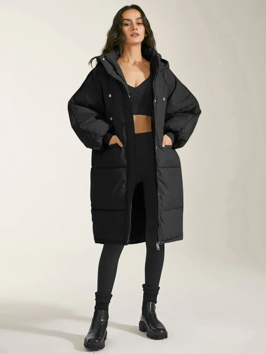 R&B | pufferjacke - modische damen winterjacke mit kapuze