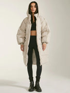 R&B | pufferjacke - modische damen winterjacke mit kapuze
