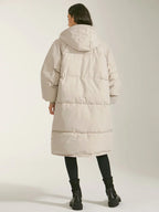 R&B | pufferjacke - modische damen winterjacke mit kapuze