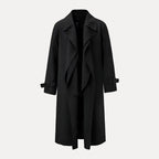 R&B | Rückenband Taille Revers Trenchcoat