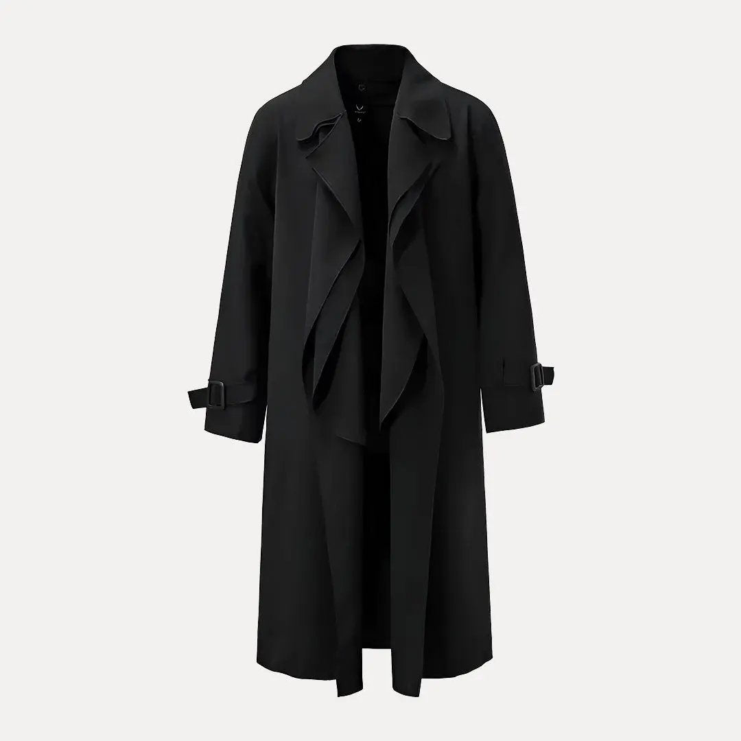R&B | Rückenband Taille Revers Trenchcoat