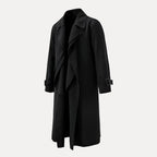 R&B | Rückenband Taille Revers Trenchcoat