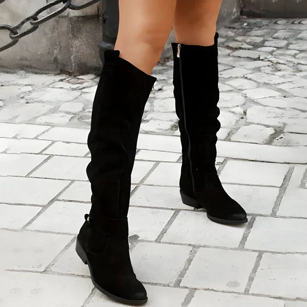 R&B | Wildleder Kniehohe Stiefel Elegant