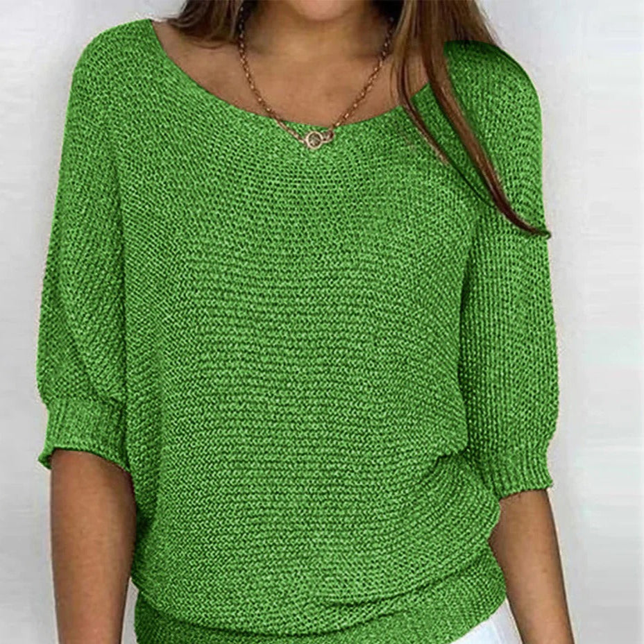 R&B | Luftige Damenbluse mit Stilvollem Gestricktem Muster