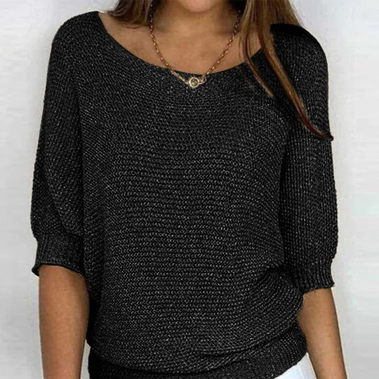 R&B | Luftige Damenbluse mit Stilvollem Gestricktem Muster