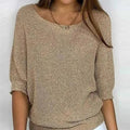 R&B | Luftige Damenbluse mit Stilvollem Gestricktem Muster