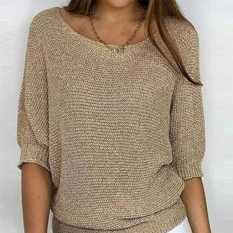 R&B | Luftige Damenbluse mit Stilvollem Gestricktem Muster