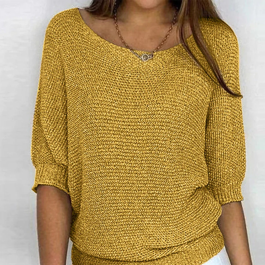 R&B | Luftige Damenbluse mit Stilvollem Gestricktem Muster