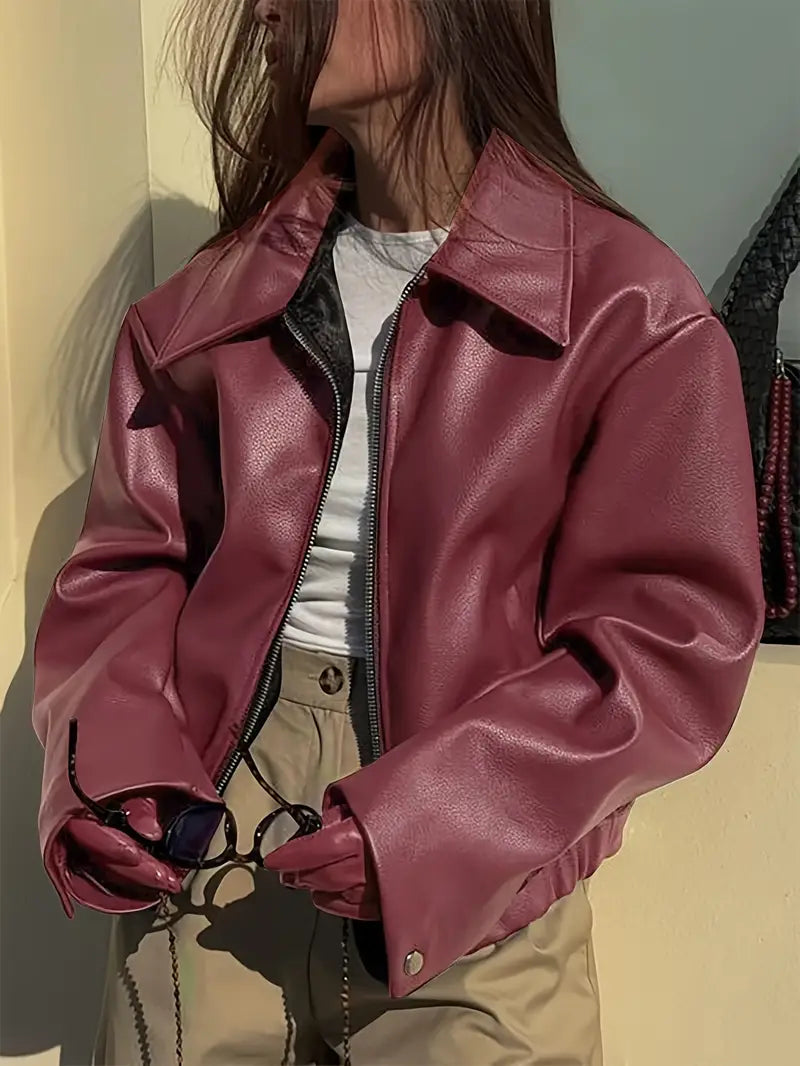 R&B | Damen Relaxed Fit Zip-Up Bomberjacke