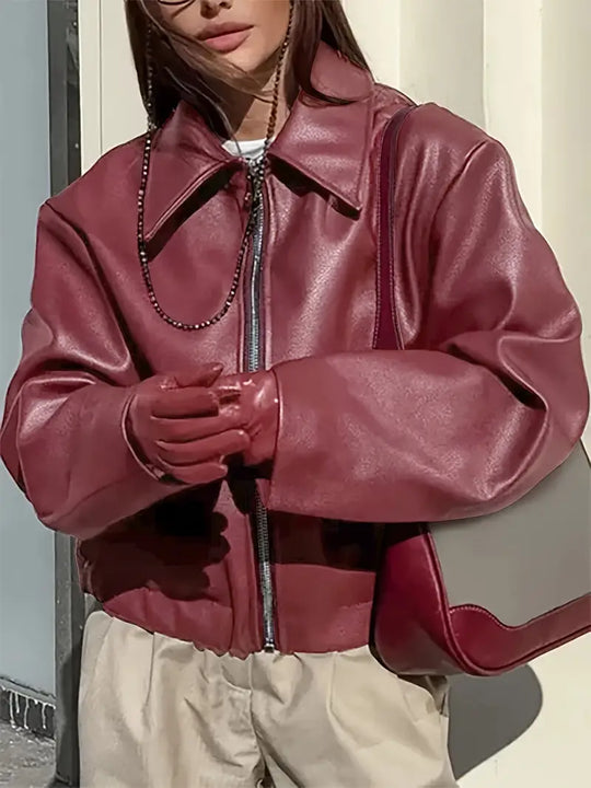 R&B | Damen Relaxed Fit Zip-Up Bomberjacke
