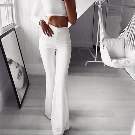 R&B | Sculpting High Waisted Flared Pants Casual
