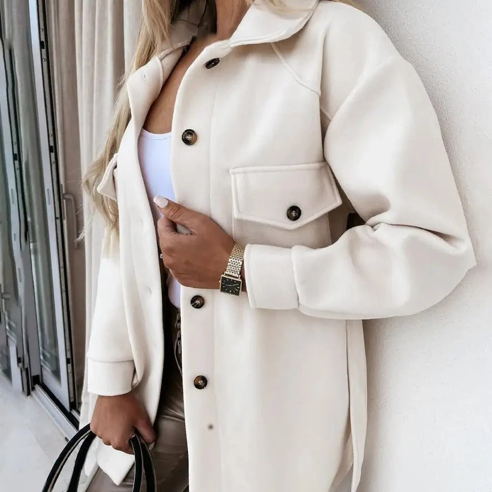 R&B | Damen Oversized Button-Down Shirtjacke