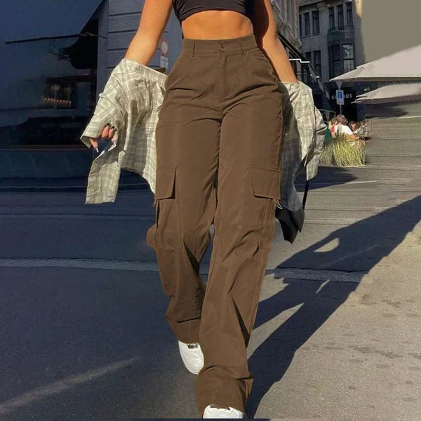 R&B | High Waist Cargo Hose mit Seitlichem Ladevorgang Streetstyle