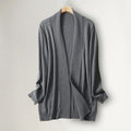R&B | Damen Strickcardigan mit offener Vorderseite und langen Ärmeln