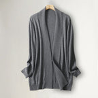 R&B | Damen Strickcardigan mit offener Vorderseite und langen Ärmeln