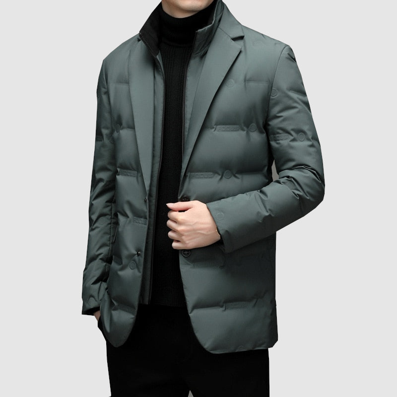 R&B | Eleganter Warmer Herren-Wintermantel Im Klassischen Modernen Stil