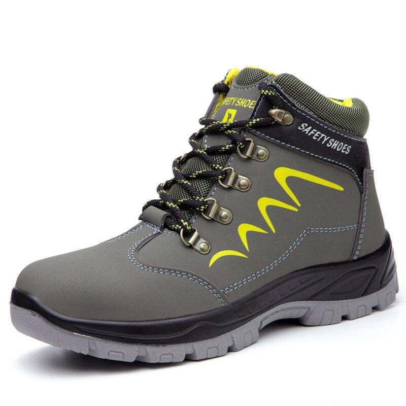 Sicherheit Ankle Schuhe Anti-smashing Stahl Kappe Kappe Stiefel Männer Bau Arbeit stiefel R&B