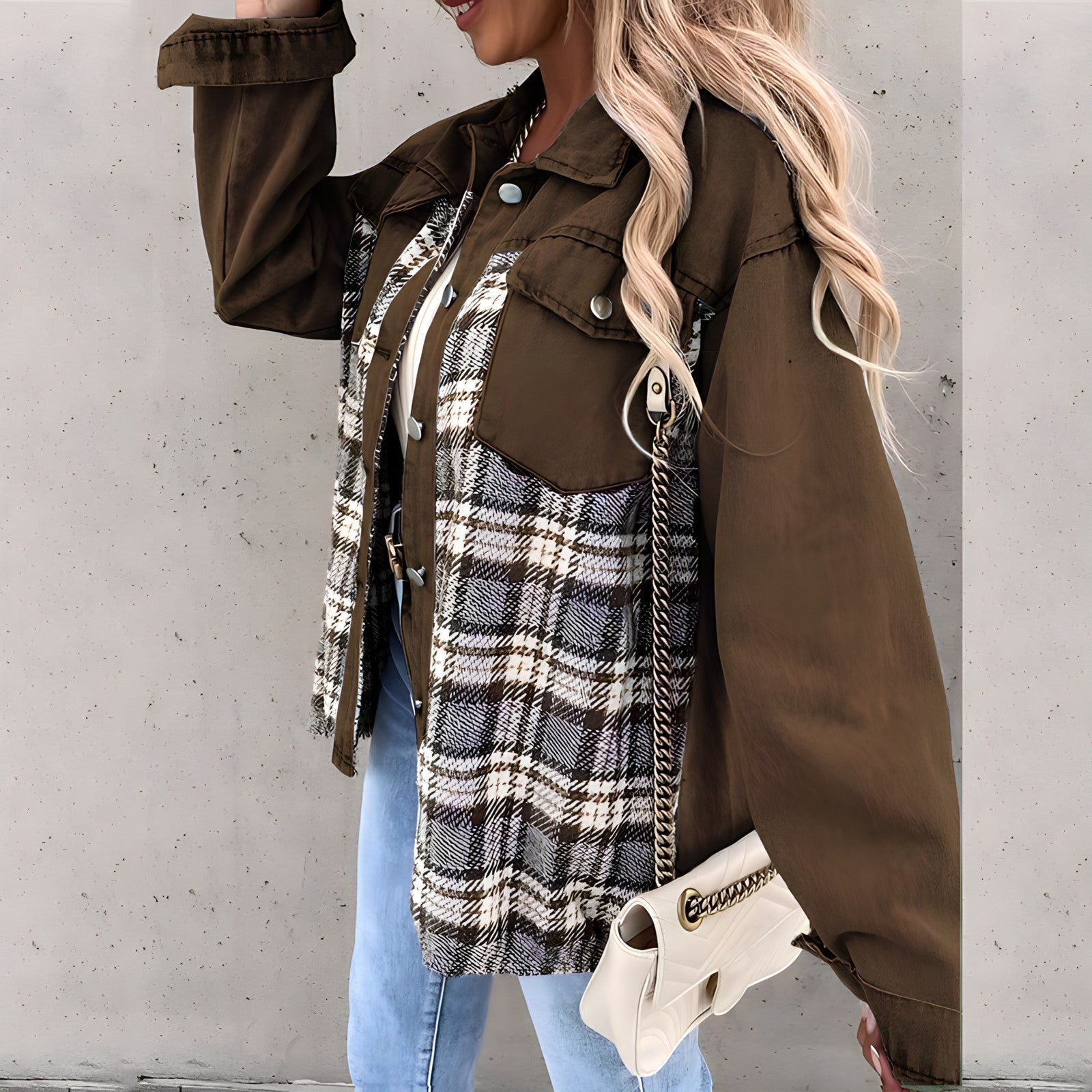 R&B | Karierte Jacke für Damen