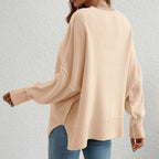 R&B | Eleganter Einfarbiger Strickpullover Für Freizeit