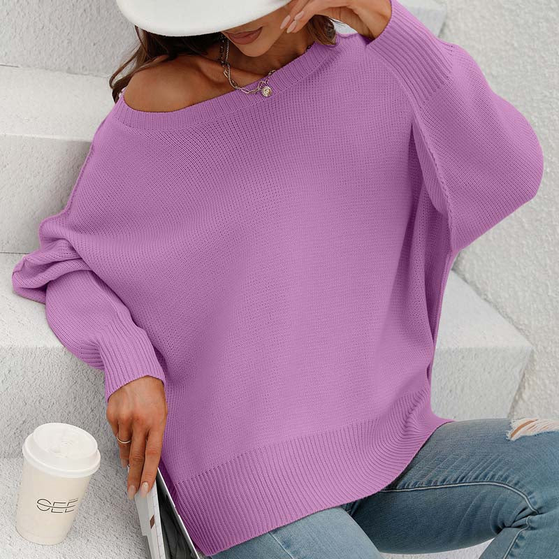 R&B | Pullover - Damen Herbst Rundhals Strickpullover